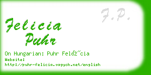 felicia puhr business card